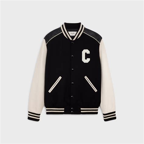 teddy jacket celine|Celine paris letterman jacket.